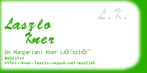 laszlo kner business card